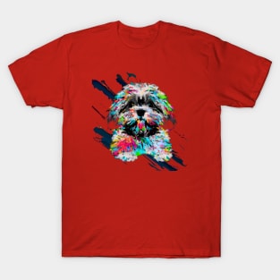 Floof Shih Tzu Colorful Artwork T-Shirt